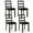 Black, variant on Giantex Set of 4 Dining Chairs, Space-Saving Armless Chairs w/Solid Rubber Wood Legs, Ladder Back Side Chairs, Brown