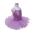 thumbnail image 3 of Jizyo Children Girls Camisole Sequin Ballet Gymnastic Leotard Tutu Dress Ballerina Dancewear Outfits Purple 4XL, 3 of 7