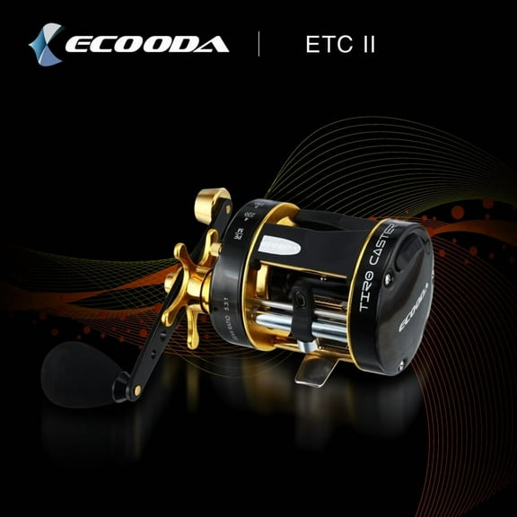 Ecooda ETC II 50L Left hand Tiro Caster EX Baitcasting Reel 5.3:1 Casting Reel 5 1 BB Overhead Fishing Reel