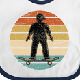 thumbnail image 4 of Inktastic Skateboarding Retro Sunset Skateboarder Boys Baby Bib, 4 of 4