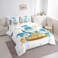 thumbnail image 3 of Feelyou Kids Vintage Chanukah Bedding Comforter Set 7 Pieces, Kawaii Rustic Gnome Full Bedding Set, Christmas Snowflake Reversible Fitted Sheet Flat Sheet, Microfiber Bedroom Decor, 3 of 7