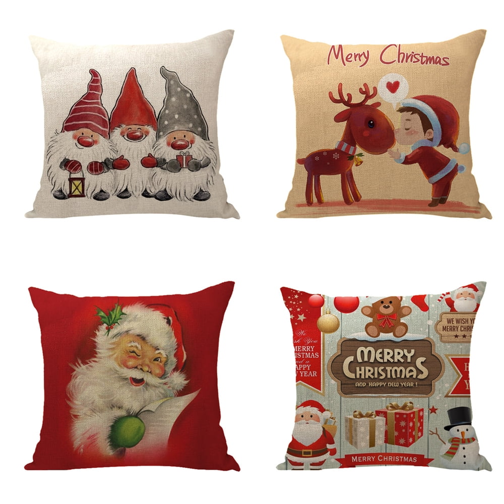 18x18 Vaccinated Christmas Holiday Vaccination Santa Coming Into Town Funny Holiday Party Throw Pillow Multicolor