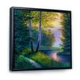 thumbnail image 3 of Designart 'Sunrise Glow Through The Birch Forest' Lake House Framed Canvas Wall Art Print, 3 of 5