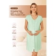 thumbnail image 5 of Ekouaer Labor/Delivery/Hospital Gown Nursing Dress Maternity Nightgown Sleepwear for Breastfeeding with Button Ice, 5 of 6