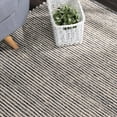 thumbnail image 3 of Mixed Stripe Blue/Ivory Handwoven Rug, 4' x 6', 3 of 6