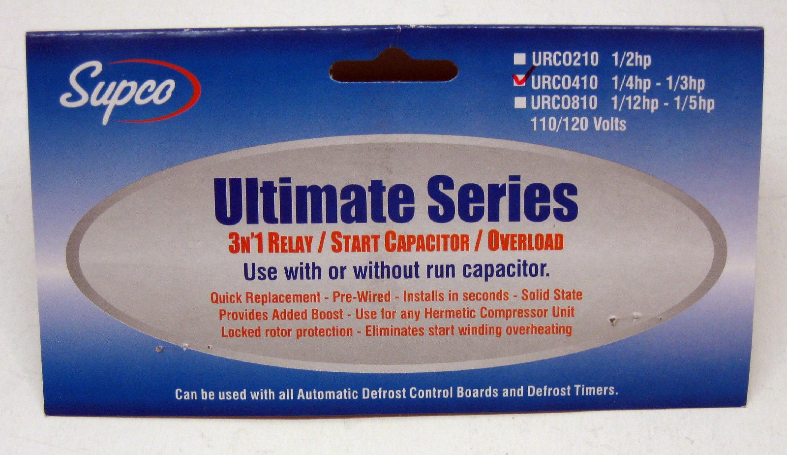 Supco URC0410 115V Relay Capacitor with Start Capacitor