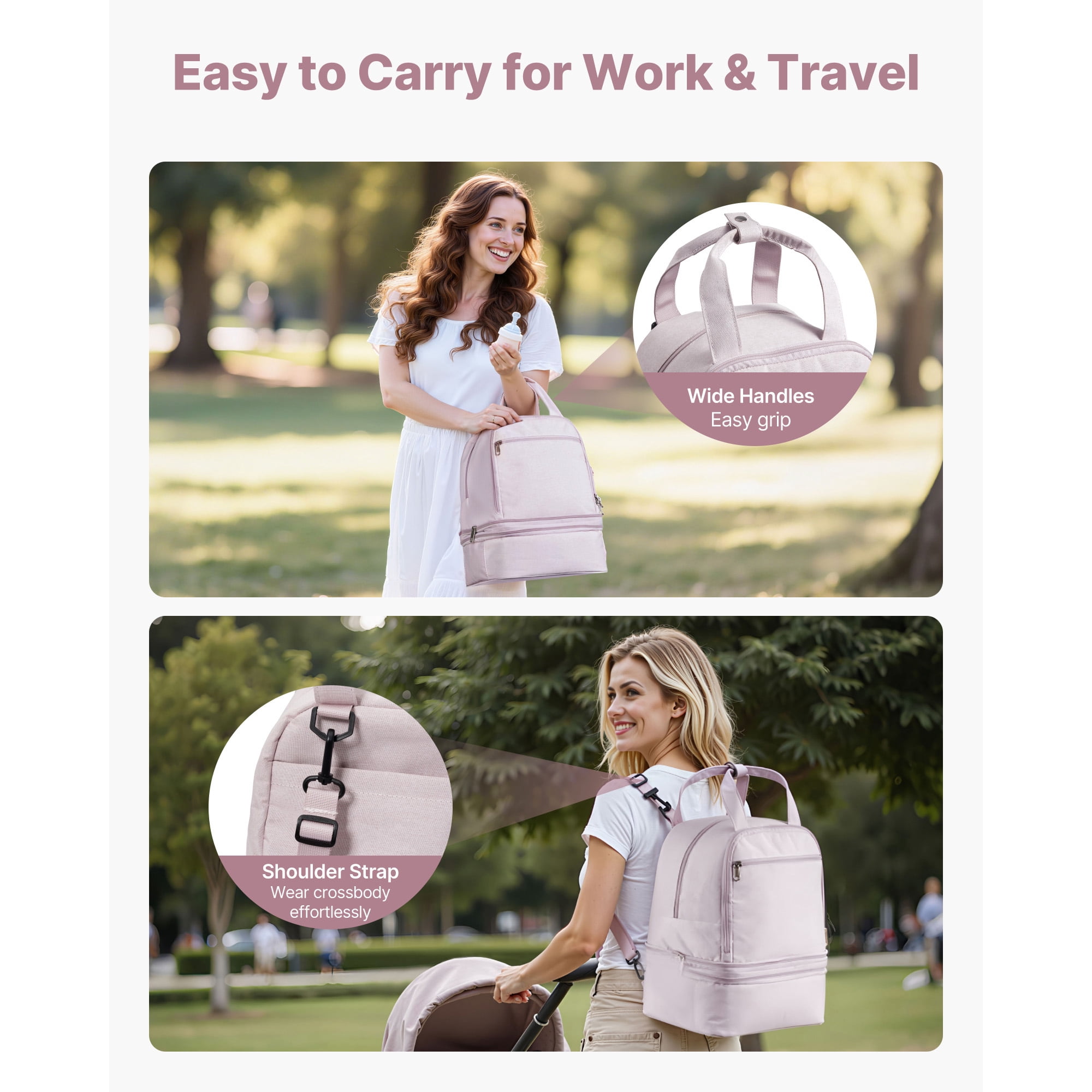 KFFKFF Breast Pump Carrying Bag with Ice Pack