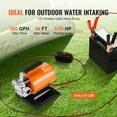 thumbnail image 2 of VEVOR Water Transfer Removal Pump Portable Utility Pump 12V 360 GPH 1/10 HP Hose, 2 of 9