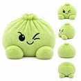 thumbnail image 4 of Cute Green Bao Bun Dumpling Plush with Steamer Box, Soft Squeezable Stuffed Dumpling Toy with Embroidered Face, Anxiety Relief Fidget Plushie for Office Desk Home Decor Novelty Gift, 4 of 7