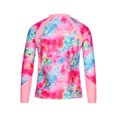 thumbnail image 2 of Sholeno Girls' Colourful Rash Guard Swim Shirt Long Sleeve Shirts Athletic Surf Pullover Swim Tops Pink 14, 2 of 6