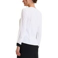 thumbnail image 3 of INSPIRE CHIC Women's Work Shirt Colorblock Long Sleeve Chic Square Neck Blouse XS White, 3 of 6