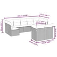 thumbnail image 2 of vidaXL Garden Sofa Set Brown, Cream White, 2 of 8