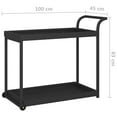 thumbnail image 4 of vidaXL Bar Cart Black 100x45x83 cm Poly Rattan, 4 of 4