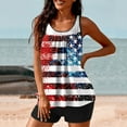 thumbnail image 4 of nerohusy Womens Patriotic 2 Piece Tankini for Women Swimsuits Tummy Control 4th of July Tankini Swimsuit American Flag Print Bathing Suit Sporty Boyshort Swimsuit Blue, 4 of 6