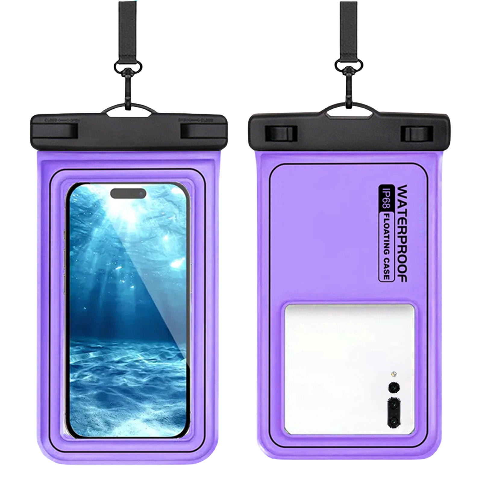 Yannianjz Waterproof Phone Pouch, Touchscreen Compatible Dry Bag for Swimming, Outdoor Floating Phone Case for Hiking Travel, Universal Smartphone Protector