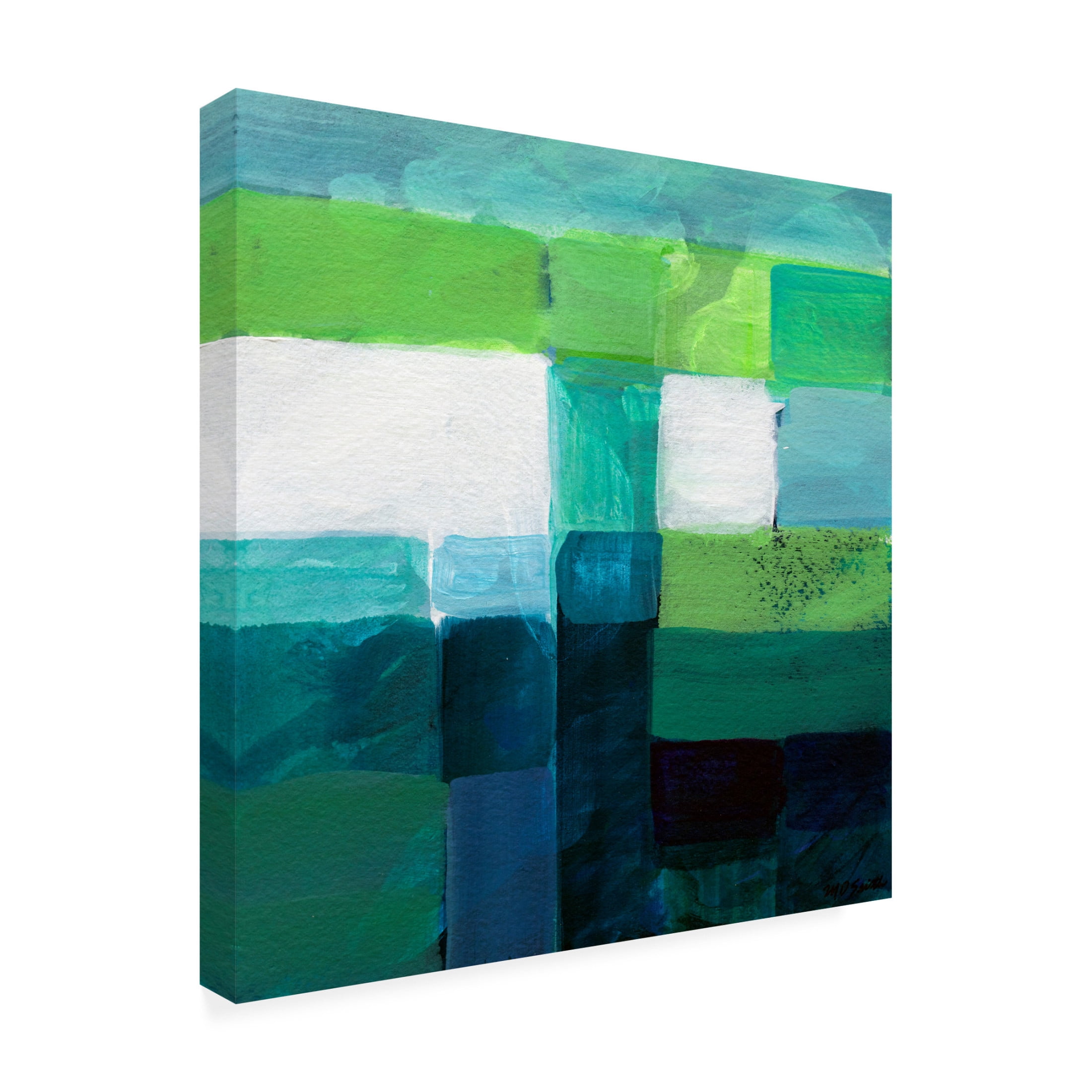 Canvas Wall Art - Mark David Smith 'Aquaculture 2' Wall Art for Living Room, Bedroom, or Office Décor by Trademark Fine Art - 24 x 24 Inches
