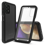 CBUS Heavy-Duty Phone Case with Built-in Screen Protector Cover for Samsung Galaxy A32 5G (Black)