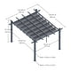 thumbnail image 5 of Pérgola de aluminio de 10x13 pies, pérgola exterior con toldo ajustable, marco reforzado para patio, jardín o terraza, 5 of 7