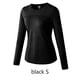 thumbnail image 5 of Minnieouse Ropa interior térmica de otoño para mujer, capa base de cuello redondo, camisetas más cálidas ajustadas de manga larga, camiseta para Prendas para la parte del cuerpo Negro S Minnieouse AP013660-06, 5 of 6