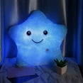 thumbnail image 2 of TiokMc Star Shaped Plush Throw Pillow with LED Night Light, Soft Glowing Cushion for Kids, Decorative Plush Stuffed Toy Gift, 14.6"x12.8", Blue, 2 of 8