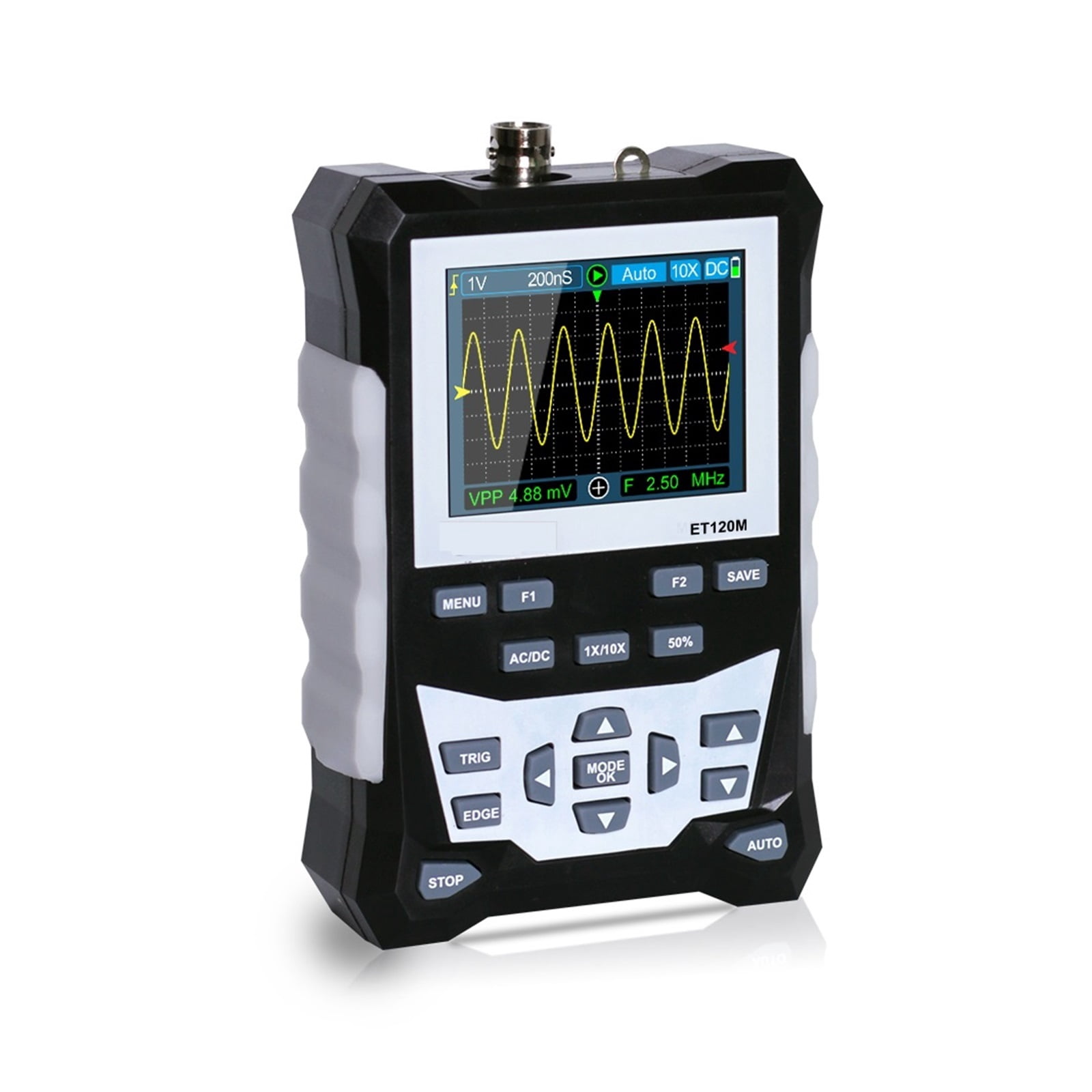 ET120M Digital Oscilloscope Professional 500MS/s 120MHz One Key Auto Laboratory Electrical Repair Portable Storage ,Professional Designed