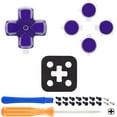 thumbnail image 4 of eXtremeRate Two-Tone Purple & Clear Dpad Action Buttons Replacement D-pad Face Buttons for PS5 Controller BDM-010/020/030/040, 4 of 9
