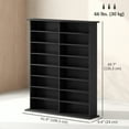 thumbnail image 3 of HOMCOM Media Storage Cabinet 8-Tier DVD Shelf with Adjustable Shelves Black, 3 of 10