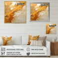 thumbnail image 4 of Designart "Glowing Amber II" Abstract Landscape Floater Framed Canvas Art Print, 4 of 7