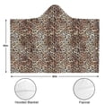 thumbnail image 3 of Wearable Blanket,Brown and Black Leopard Print Hooded Wearable Flannel Blanket for Adults & Teens,Winter Poncho Shawl Wrap Cape Cozy Anti-Pill,60"x80", 3 of 5