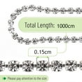 thumbnail image 2 of 1 Roll 10 Yards Rhinestone Chain,1.5mm Crystal Rhinestones Close Chain Roll, Crystal Claw Cup Chain, 2 of 6