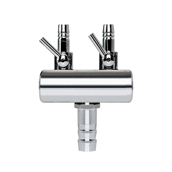 Wweixi Air Control Valves for Aquarium Fish Pipe Tank Flow Tubes Regulator Silver 2 Way