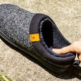 thumbnail image 4 of Men'S Memory Foam Slippers - Winter Warm Indoor/Outdoor House Shoes with Soft Fabric Upper & TPR Sole, Slip-On Comfort for Home, Office, or Casual Wear - Solid Color Design, Indoor Slippers, Simple, 4 of 6
