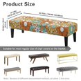 thumbnail image 7 of Whosucclay Hippie Daisy Flower Print Dining Room Bench Covers Non-Slip Bench Chair Slipcovers Dust Proof Bench Seat Cushion Slipcovers Removable Bench Protectors for Wedding, Hotel, Party, 7 of 7
