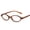 Brown, variant on Women Small Oval Glasses Fashionable Flat Lens Eyewear for Daily Casual Wear Brown One Size