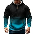 thumbnail image 3 of Admvng Hoodies for Men Casual Gradient Zipper Pullover Long Sleeve Hoodie with Pocket Sweatshirts, Size XS-5XL, 3 of 5