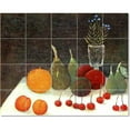 thumbnail image 1 of Ceramic Tile Mural-Jean-Jacques Rousseau Fruits Vegetables Tile Mural Modern Home Decor. 40" w x 32" h using (20) 8 x 8 ceramic tiles, 1 of 9