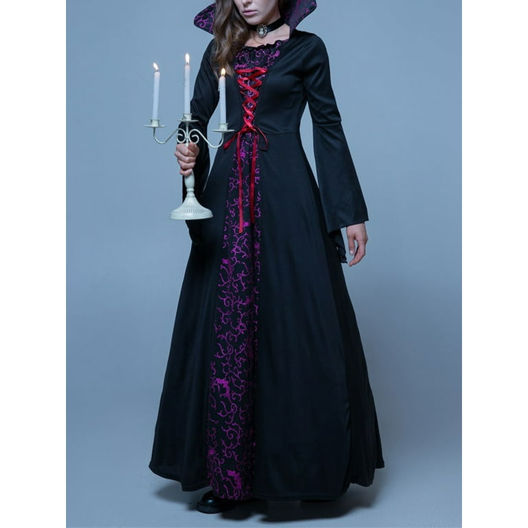 Vampire Costume Women Dress Victorian Witch Halloween Costume for