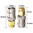 thumbnail image 2 of BNC SMA Coax Connector SMA Male to BNC Female Coaxial Connector Low Loss Coax Adapter for RF Antennas, Wireless LAN Devices, Coaxial cable Pack of 2, 2 of 5