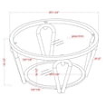 thumbnail image 6 of Gables 1-Shelf Metal Round Coffee Table, Black Nickel and Gray, 6 of 6
