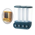 thumbnail image 4 of kurtrusly 1/2/3 Wall-Mounted Dry Food Storage Dispenser Convenient Rice Box Candy Organizer Blue 4 Grid 1 Pc, 4 of 6
