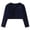 Navy, variant on Girls Long Sleeve Knitted Bolero Cardigan Cropped Button Closure Kids Shrug Sweater Toddler Crop Jacket Lightweight Cover Up