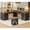 Black+Brown, variant on L Shaped Desk with 4 Drawers and Storage Cabinet, Corner Computer Desk for Home Office, Executive Desk