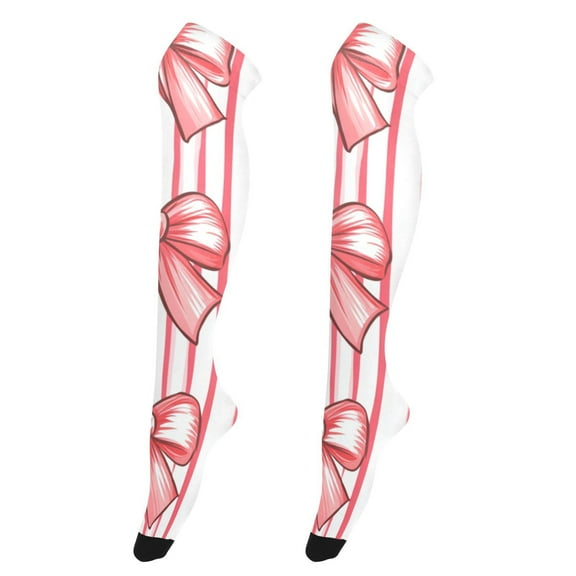 Sexy Thigh High Stockings - Silky Smooth & Stay-Up Design for Legs That Slay! Red Bows