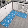 thumbnail image 2 of Pioneer Flower Floral Print Pattern Kitchen Rugs Sets Of 2, Anti Fatigue Non Slip Washable Floor Mats for Kitchen Sink Laundry, 17X30 Inch + 17X47 Inch, 2 of 6