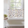 thumbnail image 4 of Hummingbirds 2 Panel Kitchen Curtains for Small Windows, Spring Watercolor Flowers Leaf Plant Bathroom Tier Curtain, Short Window Treatment for Bedroom/Living Room 55"x36", 4 of 6