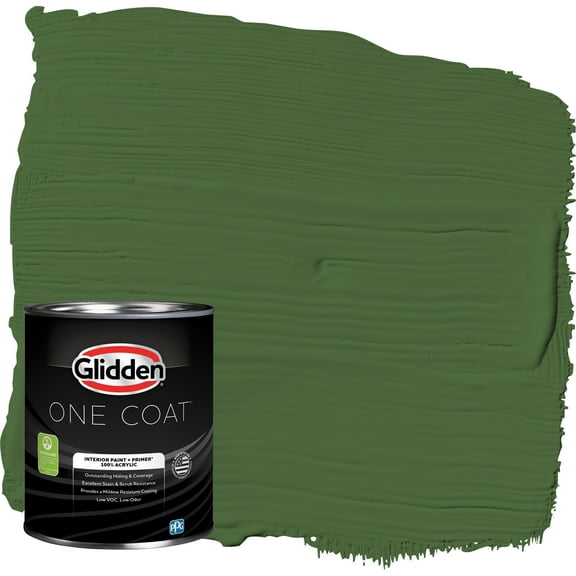 Glidden One Coat Interior Paint and Primer, Mountain Forest / Green, 1 Quart, Eggshell