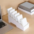thumbnail image 3 of RUNROTOO 2Pack Desk Cell Phone Stand Rectangular White Wood With Phone Organization For Desktop Organizer In Classroom, 3 of 7
