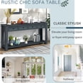 thumbnail image 6 of Console Table, Entryway Table with Storage Drawers and Bottom Shelf, Classic Accent Sofa Table, Console Tables with Solid Wood Frame and Legs for Entryway Bed Room Living Room Apartment,Navy, 6 of 9