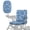 Blue Boho Mandala Floral, variant on COEQINE Universal Size Electric Scooter Cover for Elderly Disable, Prevent Wind, Dust, Sun Mobility Scooter Accessories for Indoor Outdoor, 35 x 18 Inch, Butterfly Grayish Blue