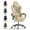 LW20-Beige, variant on Luxvie Velvet Fabric Gaming Chair with Footrest High Back Reclining Ergonomic Computer Gamer Chair with Headrest and Massage Racing Style PC Video Game Chair Suitable for Adults, Gray